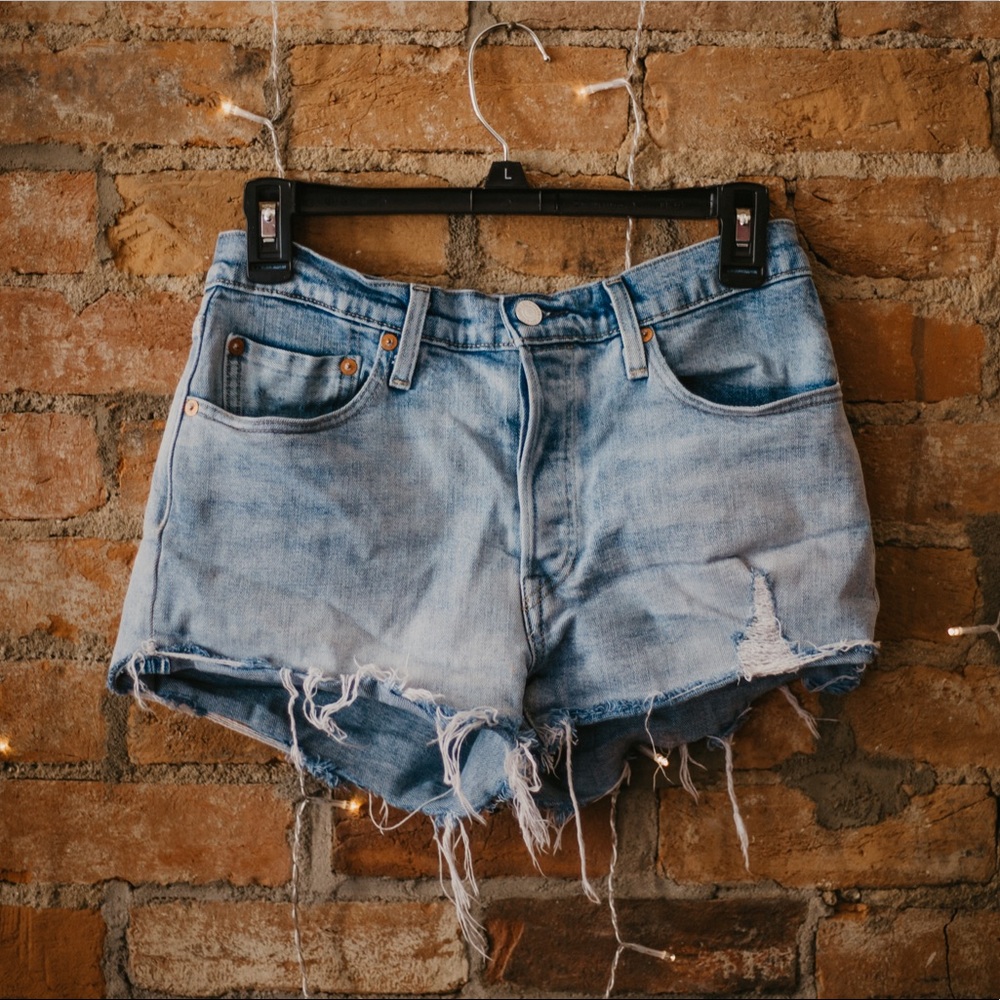 Levi’s 501 Distressed Denim Jean Shorts